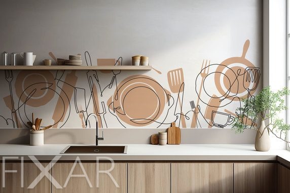 Kunstlerische-komposition-mit-linearem-motiv-fur-kuche-fototapeten-fixar