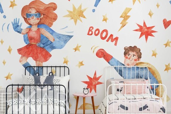 Die-energie-von-farben-und-spontaneitat-fur-kinder-fototapeten-fixar