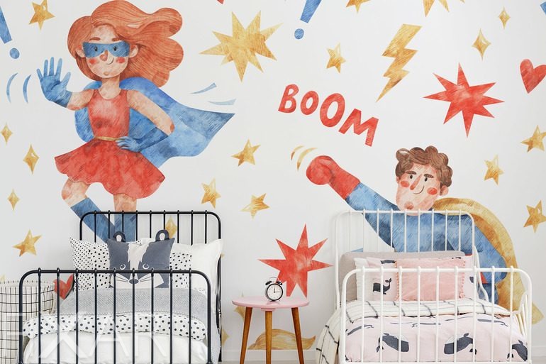 Fototapeten Die Energie von Farben und Spontaneität