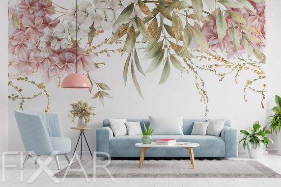 Blumige-eleganz-in-pastelltonen-furs-wohnzimmer-fototapeten-fixar