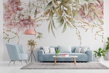Blumige-eleganz-in-pastelltonen-furs-wohnzimmer-fototapeten-fixar