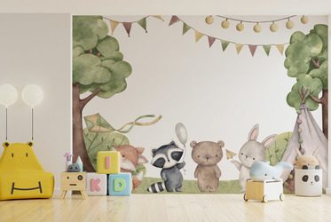 Waldabenteuer-fur-die-kleinsten-fur-kinder-fototapeten-fixar