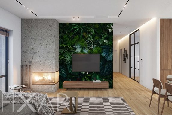 Tropische-wand-voller-exotischem-grun-furs-wohnzimmer-fototapeten-fixar