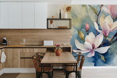 Aquarell-magnolie-in-pastellfarbener-eleganz-blumen-fototapeten-fixar