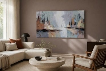 Gedampfte-palette-aus-blau-und-brauntonen-in-der-landschaft-furs-wohnzimmer-bilder-und-poster-fixar