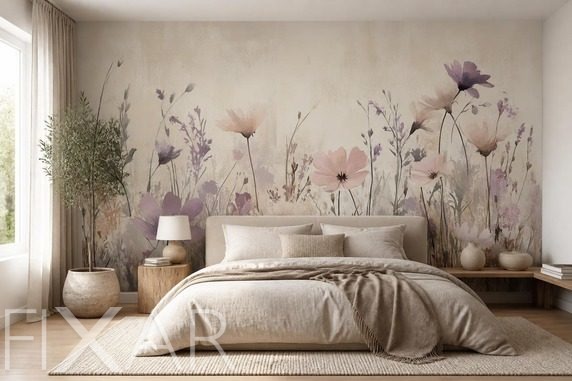 Feinfuhliges-spiel-von-licht-und-pastellfarbenen-blumen-furs-schlafzimmer-fototapeten-fixar