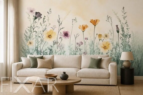Stilvolle-harmonie-zarter-blumen-blumen-fototapeten-fixar