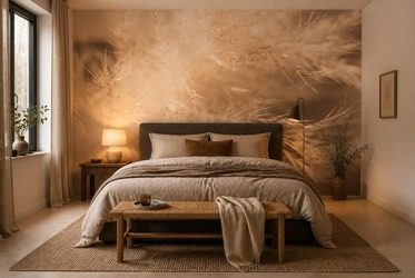 Sanfte-aura-mit-naturlichem-grasmotiv-furs-schlafzimmer-fototapeten-fixar