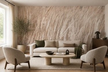 Rhythmisches-grasmotiv-in-naturlicher-beigetonung-furs-wohnzimmer-fototapeten-fixar