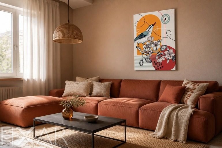 Bilder und Poster Künstlerischer Charakter mit dekorativem Vogelmotiv