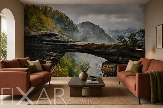 Bedrohlicher-himmel-uber-der-felsenbrucke-furs-wohnzimmer-fototapeten-fixar