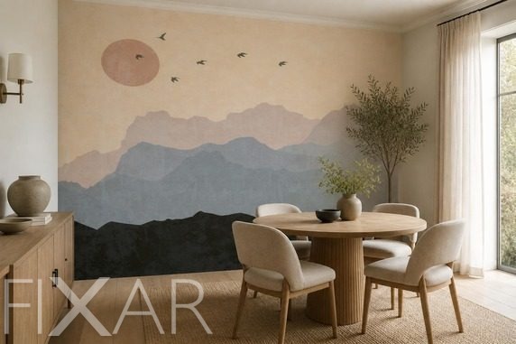 Moderner-stil-mit-abstrakter-berglandschaft-landschaften-fototapeten-fixar