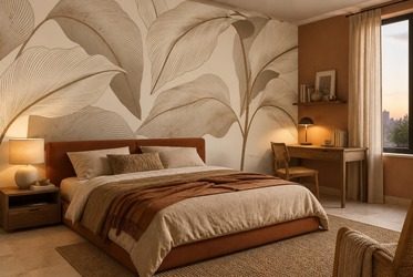 Harmonisches-duo-aus-beige-und-braun-furs-schlafzimmer-fototapeten-fixar