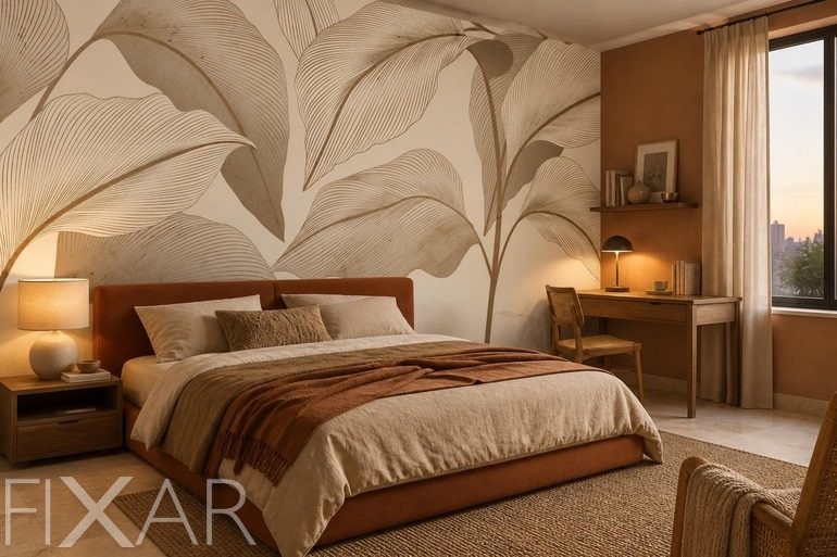 Fototapeten Harmonisches Duo aus Beige und Braun
