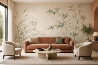 Motiv-aus-bambuszweigen-und-grasern-auf-neutralem-hintergrund-furs-wohnzimmer-fototapeten-fixar