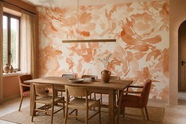 Kontrast-warmer-terrakottatone-vor-hellem-hintergrund-blumen-fototapeten-fixar