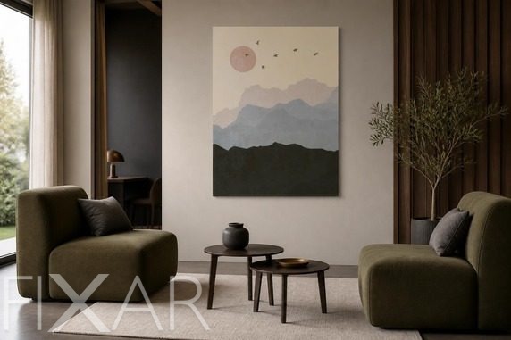 Kontrast-zarter-bergschichten-auf-leinwand-furs-wohnzimmer-bilder-und-poster-fixar