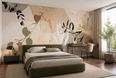 Rhythmus-organischer-zweige-in-neutraler-farbpalette-furs-schlafzimmer-fototapeten-fixar