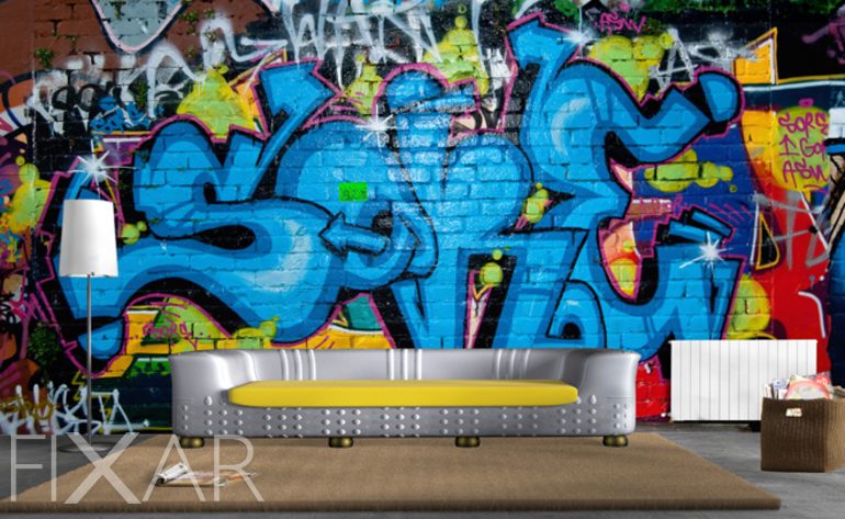 Fototapeten Hausgemachtes Graffiti
