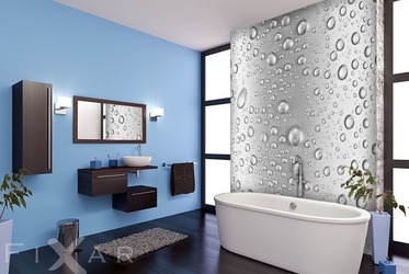 Regentropfen-in-der-eintonigkeit-furs-badezimmer-fototapeten-fixar