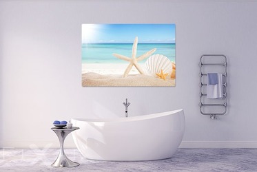 Die-spaziergange-am-strand-in-den-sommerferien-furs-badezimmer-bilder-und-poster-fixar